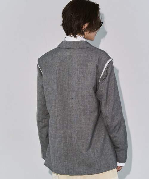 ジャケット テーラードジャケット OUTLINE TAILORED  JACKET/アウトラインテーラードジャケット レディースの画像