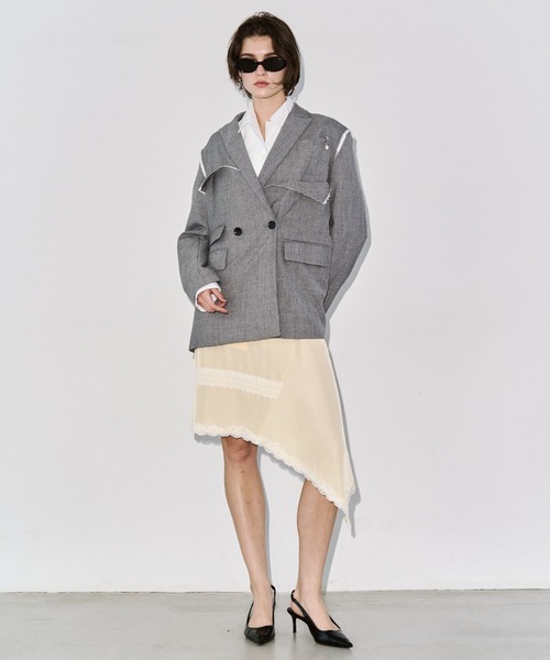 ジャケット テーラードジャケット OUTLINE TAILORED  JACKET/アウトラインテーラードジャケット レディースの画像