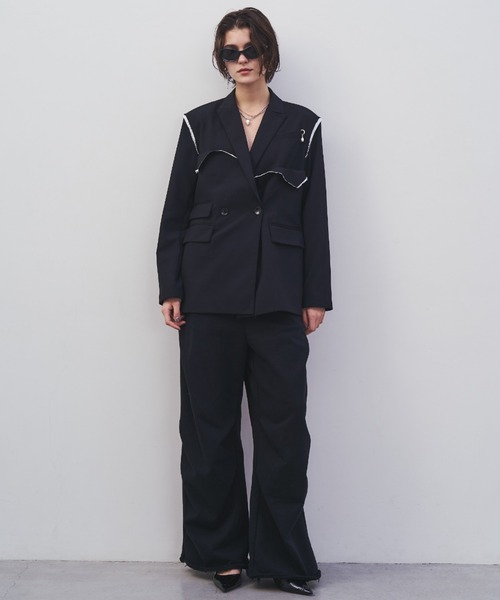 ジャケット テーラードジャケット OUTLINE TAILORED  JACKET/アウトラインテーラードジャケット レディースの画像