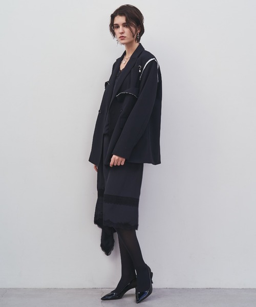 ジャケット テーラードジャケット OUTLINE TAILORED  JACKET/アウトラインテーラードジャケット レディースの画像