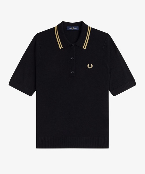 ポロシャツ ポロ Tipped Knitted Shirt／ティップラインニットポロシャツ レディースの画像