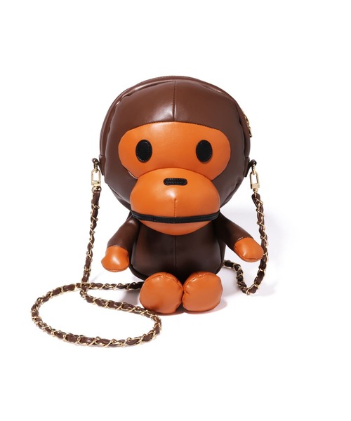APEショルダーバッグ A BATHING APE◇ショルダーバッグ/ポリエステル/BLK/無地// : セカンド