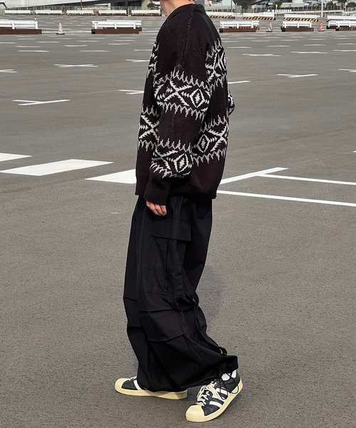 「kutir」 ニットカーディガン LARGE マスタード メンズ_画像3