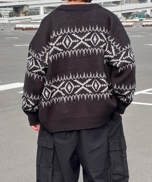 「kutir」 ニットカーディガン LARGE マスタード メンズ_画像5