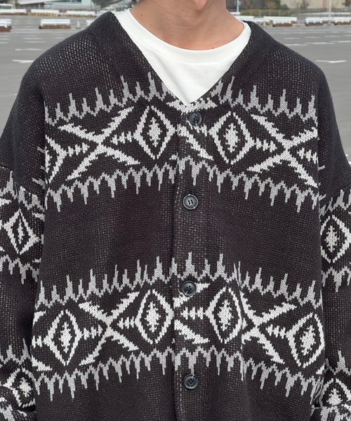 「kutir」 ニットカーディガン LARGE マスタード メンズ_画像8