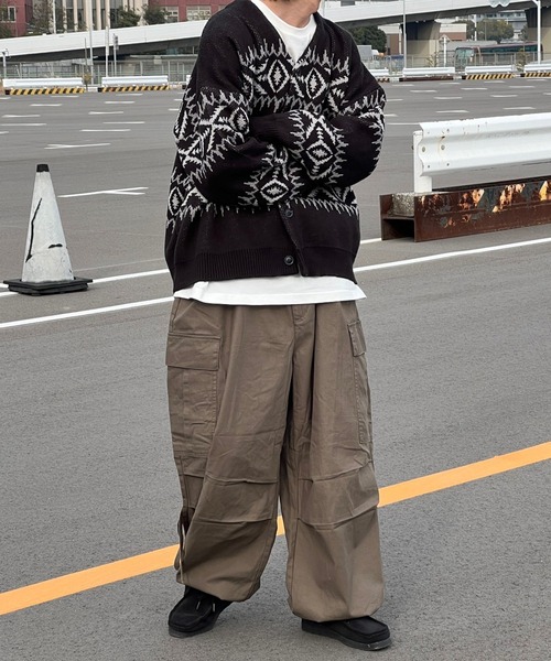 「kutir」 ニットカーディガン LARGE マスタード メンズ_画像9