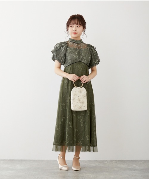 「Dorry Doll」 半袖ワンピース M ネイビー レディース_画像3
