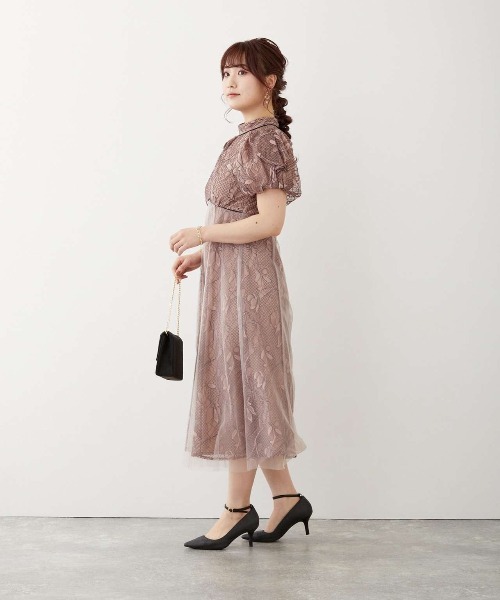 「Dorry Doll」 半袖ワンピース M ネイビー レディース_画像5