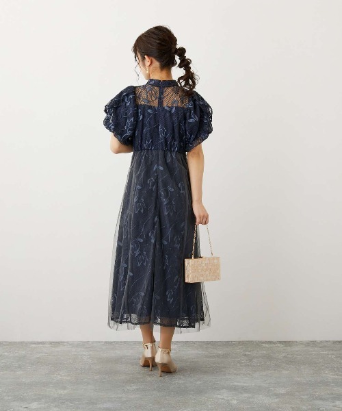 「Dorry Doll」 半袖ワンピース M ネイビー レディース_画像7