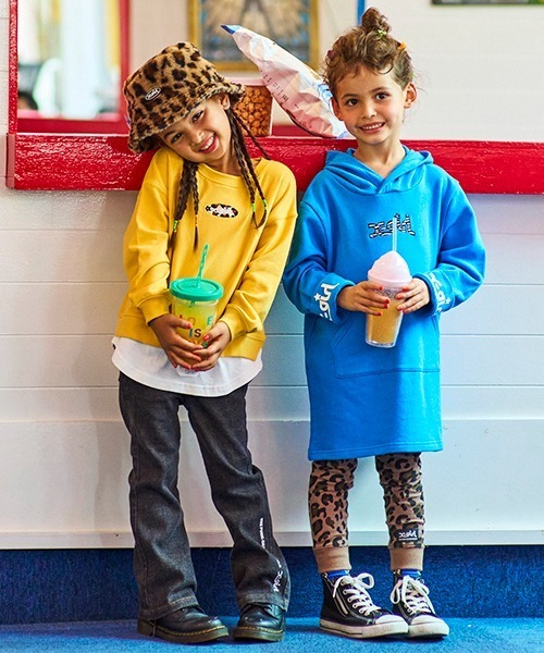 「X-girl Stages」 「KIDS」長袖ワンピース 100cm アイボリー キッズ_画像6