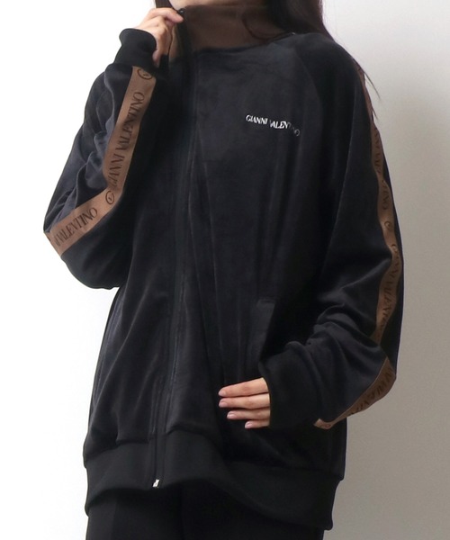 「GIANNI VALENTINO」 ブルゾン L ブラック メンズ_画像5