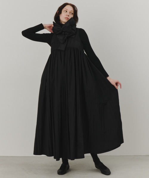 PERNA（ペルナ） ノースリーブワンピース MEDIUM ブラック レディース