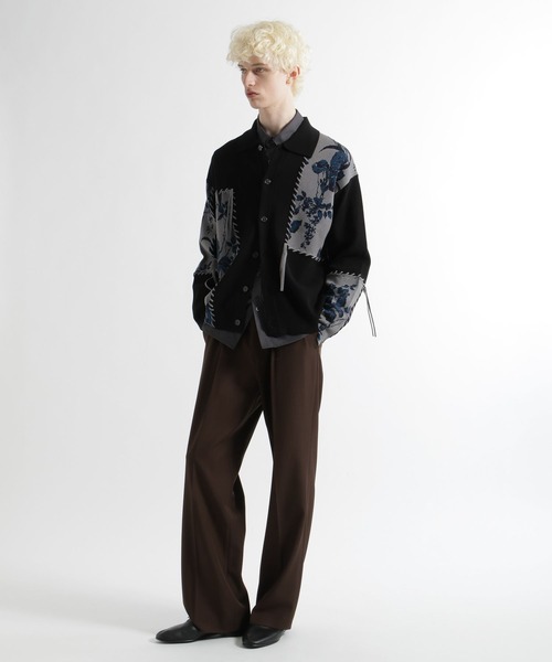 HARE（ハレ） セーター ニット パッチワークガラニットシャツ(HARE