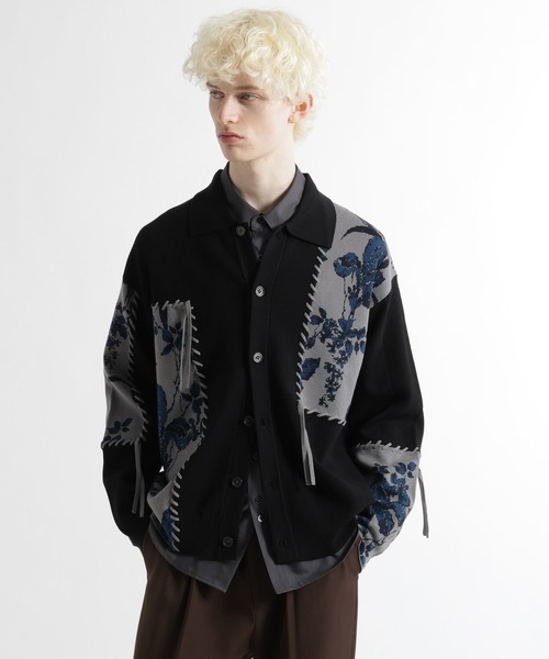 HARE（ハレ） セーター ニット パッチワークガラニットシャツ(HARE