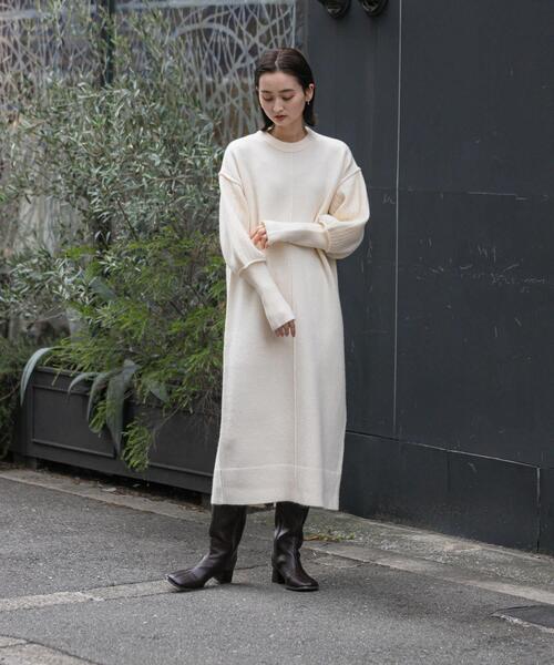 SENSE OF PLACE by URBAN RESEARCH ニットワンピース ONE ブラック
