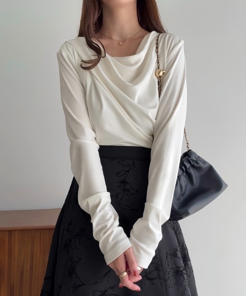 「JUNOAH」 ドッキングワンピース MEDIUM ブラック レディース_画像2