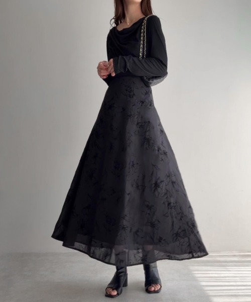 「JUNOAH」 ドッキングワンピース MEDIUM ブラック レディース_画像8