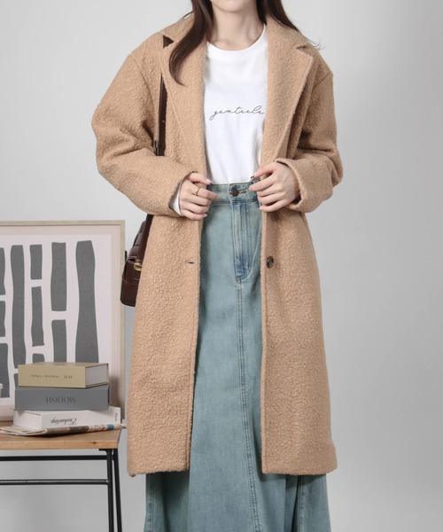 NO WAY コート チェスターコート /Social GIRL/シープ調ボアチェスター