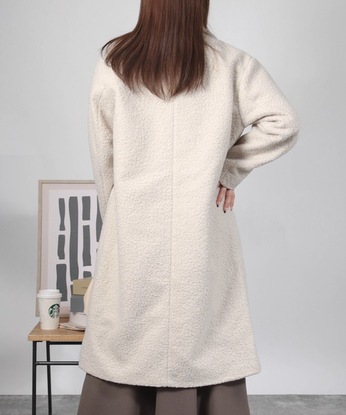 NO WAY コート チェスターコート /Social GIRL/シープ調ボアチェスター