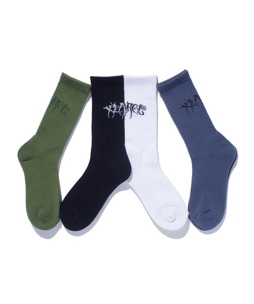 XLARGE（エクストラ ラージ） 靴下 RAGE LOGO SOCKS メンズ レディース