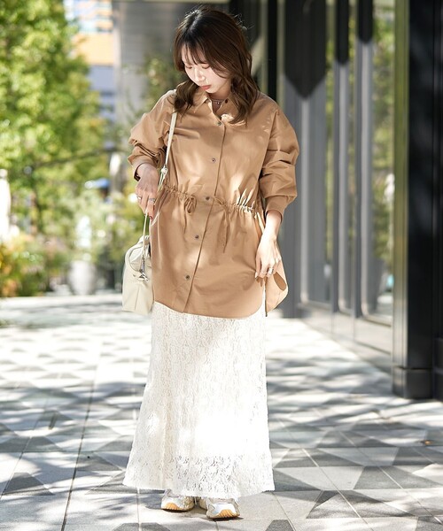 RONEL ロング スカート 「RONEL」ジャージーレースフレアスカート