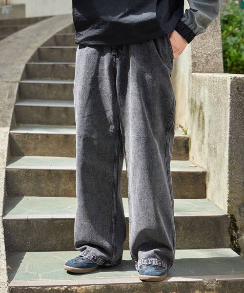 「FFEIN」 デニムパンツ MEDIUM チャコール メンズ_画像2