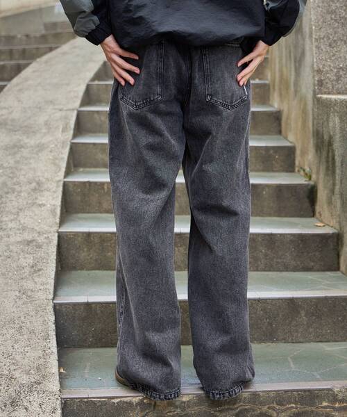 「FFEIN」 デニムパンツ MEDIUM チャコール メンズ_画像5
