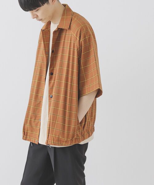 「BeAMS DOT」 半袖シャツ MEDIUM ベージュ メンズ_画像5