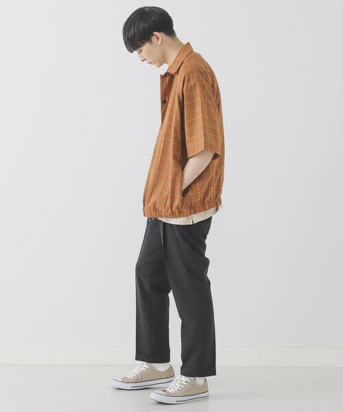 「BeAMS DOT」 半袖シャツ MEDIUM ベージュ メンズ_画像6