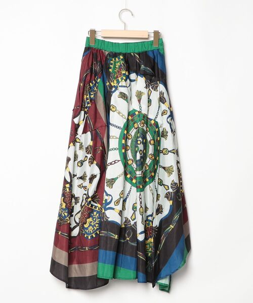 「UN3D.」 フレアスカート 36 グリーン レディース_画像2