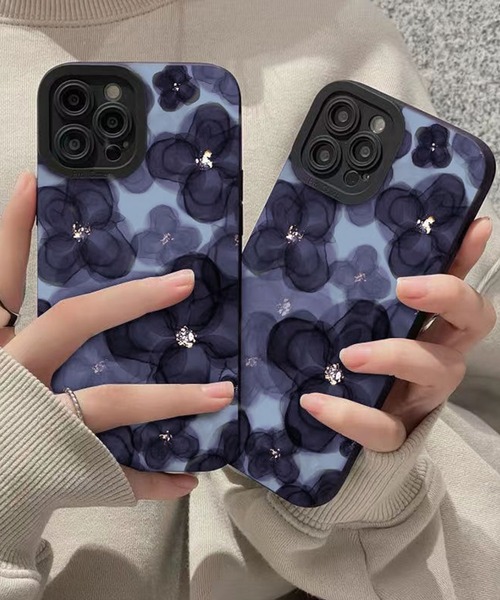 c.u.l スマホケース ビッグフラワー ニュアンスデザイン iPhoneカバー