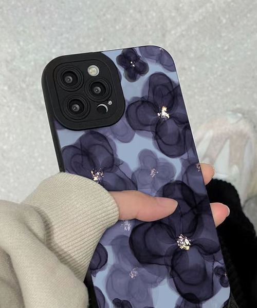 c.u.l スマホケース ビッグフラワー ニュアンスデザイン iPhoneカバー