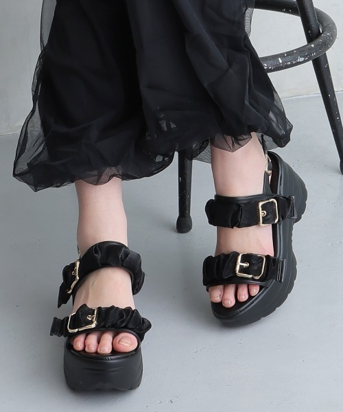 レアさん専用 DIESEL スポーツサンダル 厚底 ブラック DEMETER（デメテル） 厚底 スポーツサンダル サンダル 夏 軽量厚底