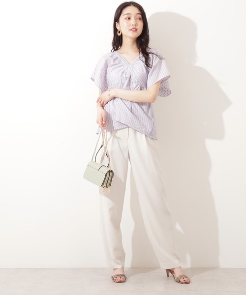 「N.(N. Natural Beauty Basic)」 パンツ MEDIUM グレー レディース_画像3
