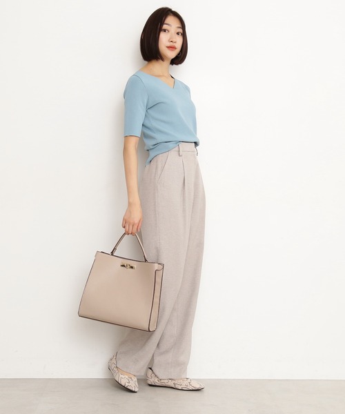 「N.(N. Natural Beauty Basic)」 パンツ MEDIUM グレー レディース_画像9