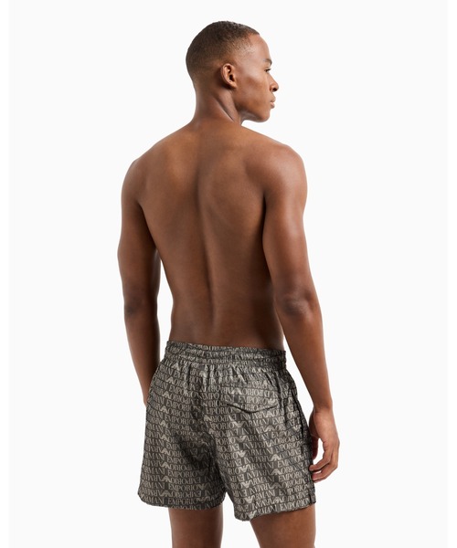 美品　エンポリオアルマーニ　メンズ　スイムウェア　ショートパンツ　M 黒 EMPORIO ARMANI 水着 「エンポリオ アルマーニ」スイミングパンツ
