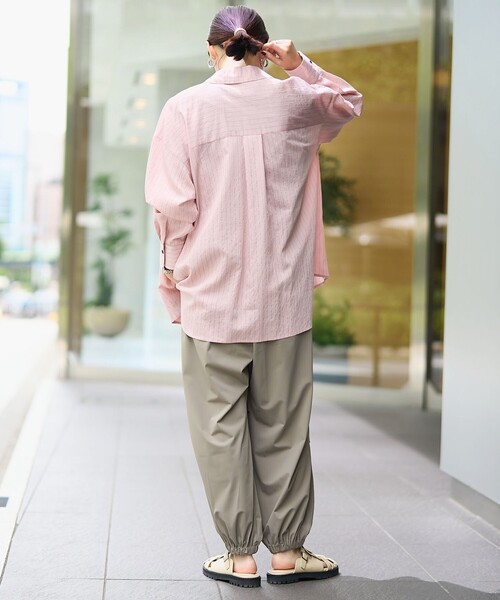 RONEL ブラウス シャツ 「RONEL」ストライプシャツジャケット