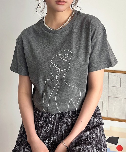 ショルダー配色Tシャツ tシャツ 配色ラインデザインスポーツピチT レディース : ZOZOTOWN