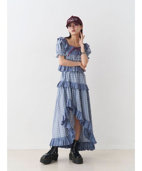 jouetie（ジュエティ） ロング スカート 夏 レースフリルアシメロング