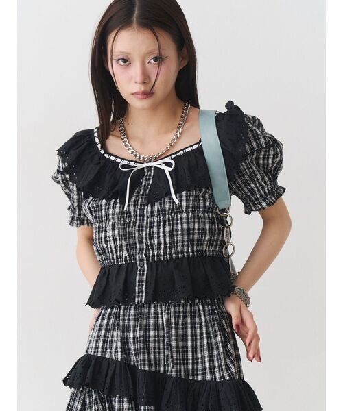jouetie（ジュエティ） ロング スカート 夏 レースフリルアシメロング
