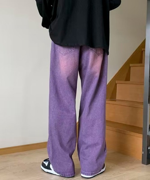 「MGV」 デニムパンツ LARGE パープル メンズ_画像3
