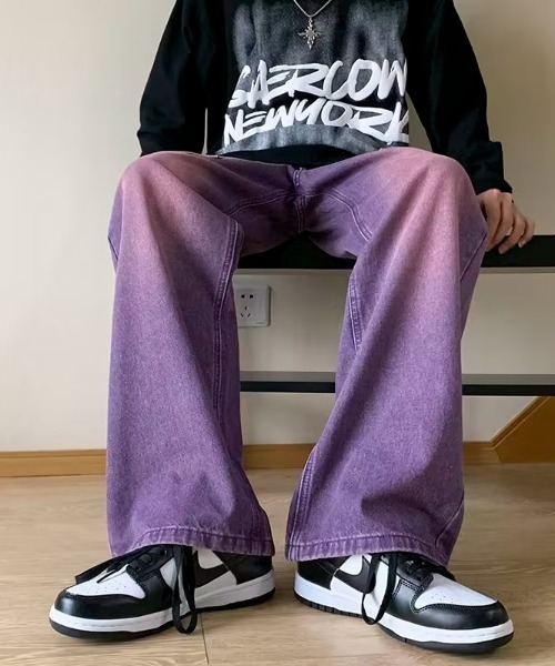 「MGV」 デニムパンツ LARGE パープル メンズ_画像4