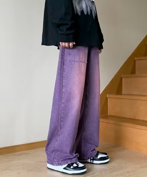 「MGV」 デニムパンツ LARGE パープル メンズ_画像9