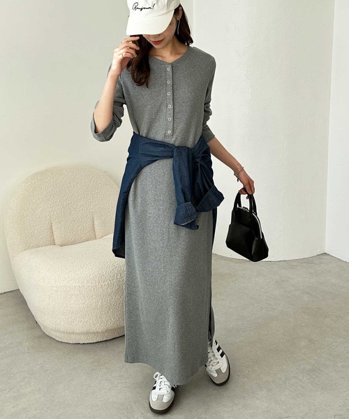 「GeeRA」 長袖ワンピース MEDIUM ブラック レディース_画像3