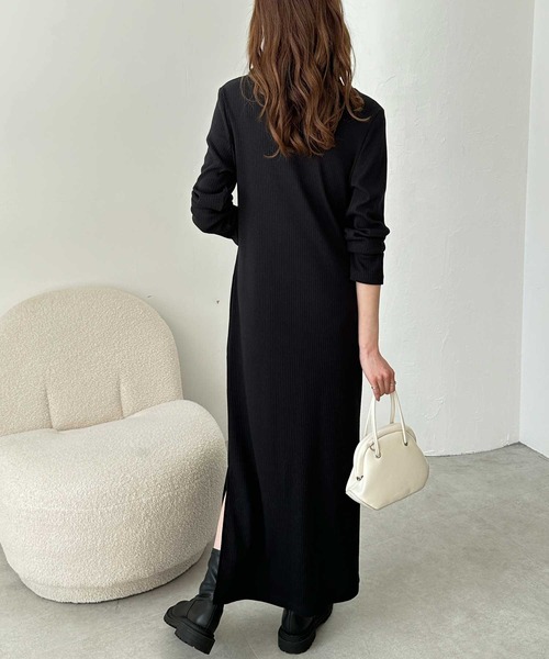 「GeeRA」 長袖ワンピース MEDIUM ブラック レディース_画像9