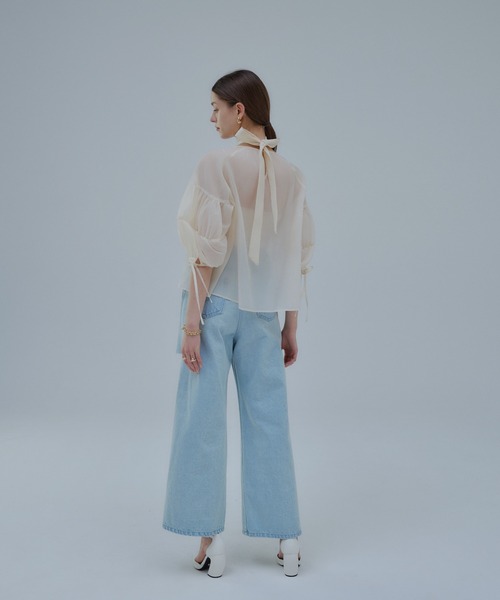 ORGUE（オルグ） ブラウス シャツ Sheer puff blouse/シアーパフ