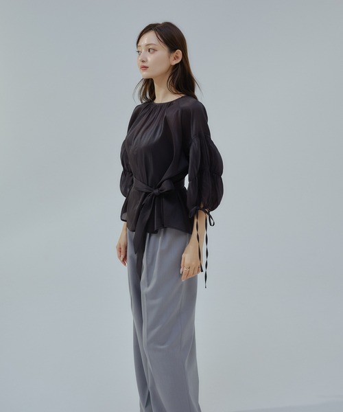 ORGUE（オルグ） ブラウス シャツ Sheer puff blouse/シアーパフ