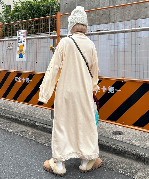 「Alley by w closet」 長袖ワンピース FREE モカ レディース_画像4
