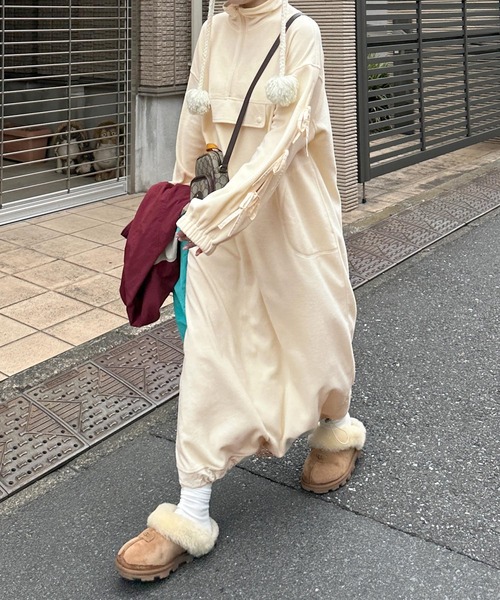 「Alley by w closet」 長袖ワンピース FREE モカ レディース_画像8