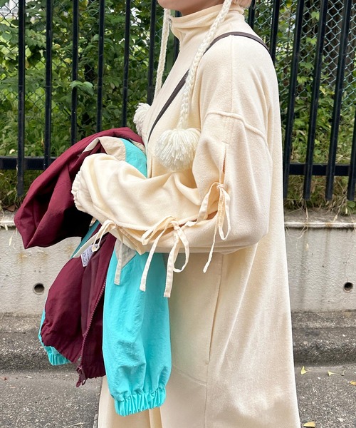 「Alley by w closet」 長袖ワンピース FREE モカ レディース_画像9